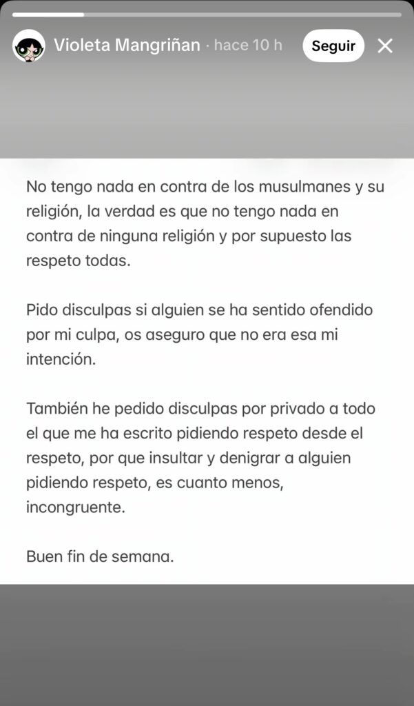 Violeta Mangriñán, contra las cuerdas: lluvia de críticas por una mofa sobre el Ramadán con jamón y cerveza