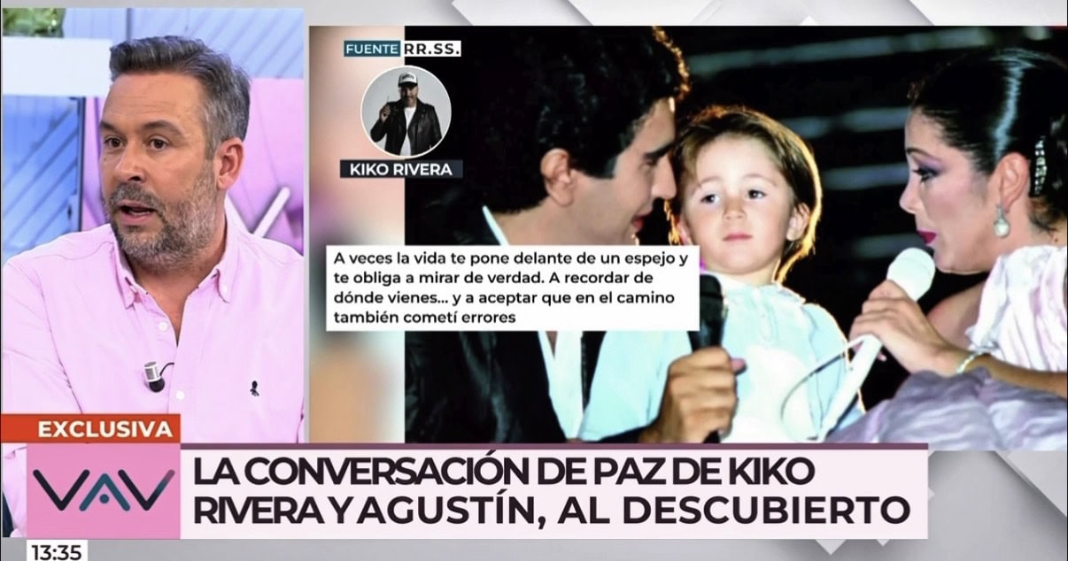 Kike Calleja en el plató de Vamos a Ver revelando detalles sobre Kiko Rivera y Agustín Pantoja