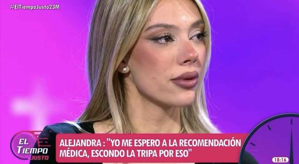Alejandra Rubio responde con la voz quebrada a las críticas de Sandra Aladro en directo