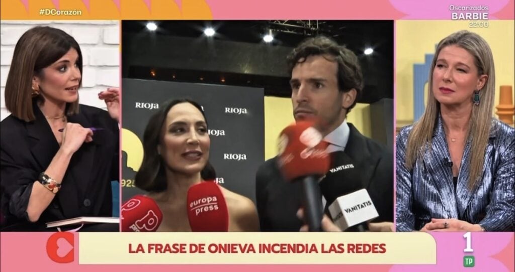 Carmen Lomana reacciona con estupor a las palabras de Onieva en el plató de D Corazón