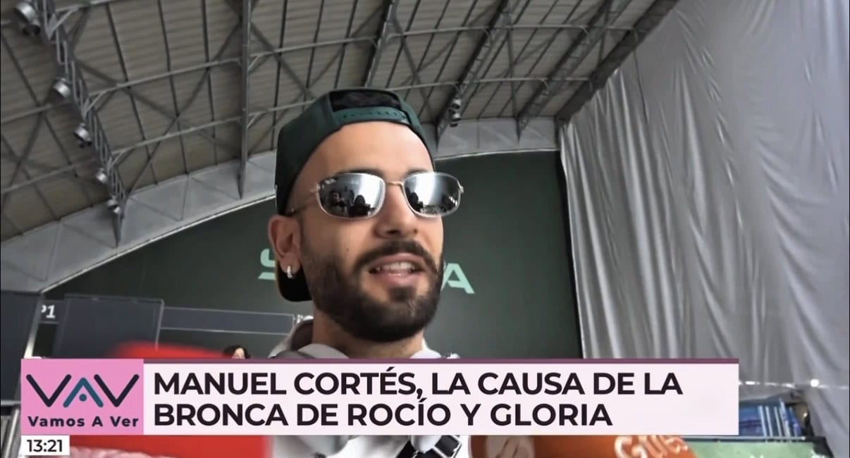 Manuel Cortés en el plató de Vamos a Ver respondiendo sobre la ruptura de Gloria Camila y Rocío Flores