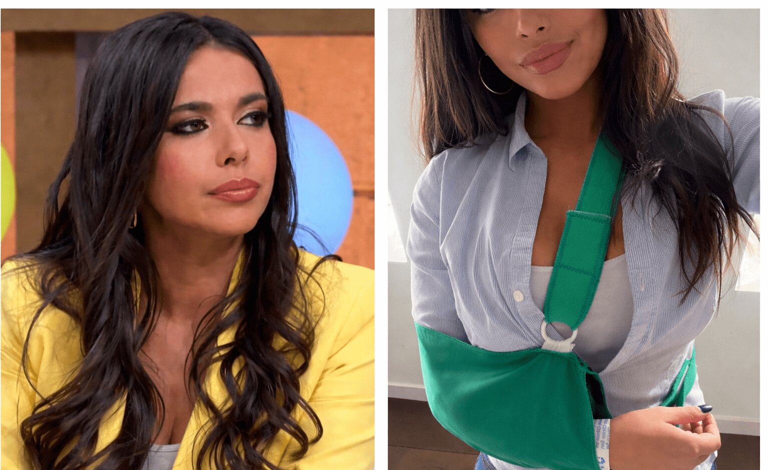 Sarah Santaolalla reaparece con el brazo en cabestrillo tras la presunta agresión de Vito Quiles: "Ya no es violencia