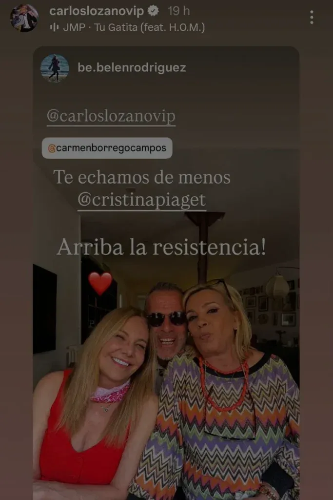 El pacto de la terraza: Carlos Lozano, Carmen Borrego y Belén Rodríguez se conjuran para recuperar a una ausente Cristina Piaget