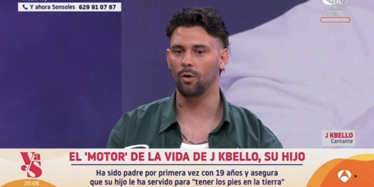 J Kbello, en el plató de 'Y Ahora Sonsoles', durante la entrevista en la que habla de su hijo Mateo
