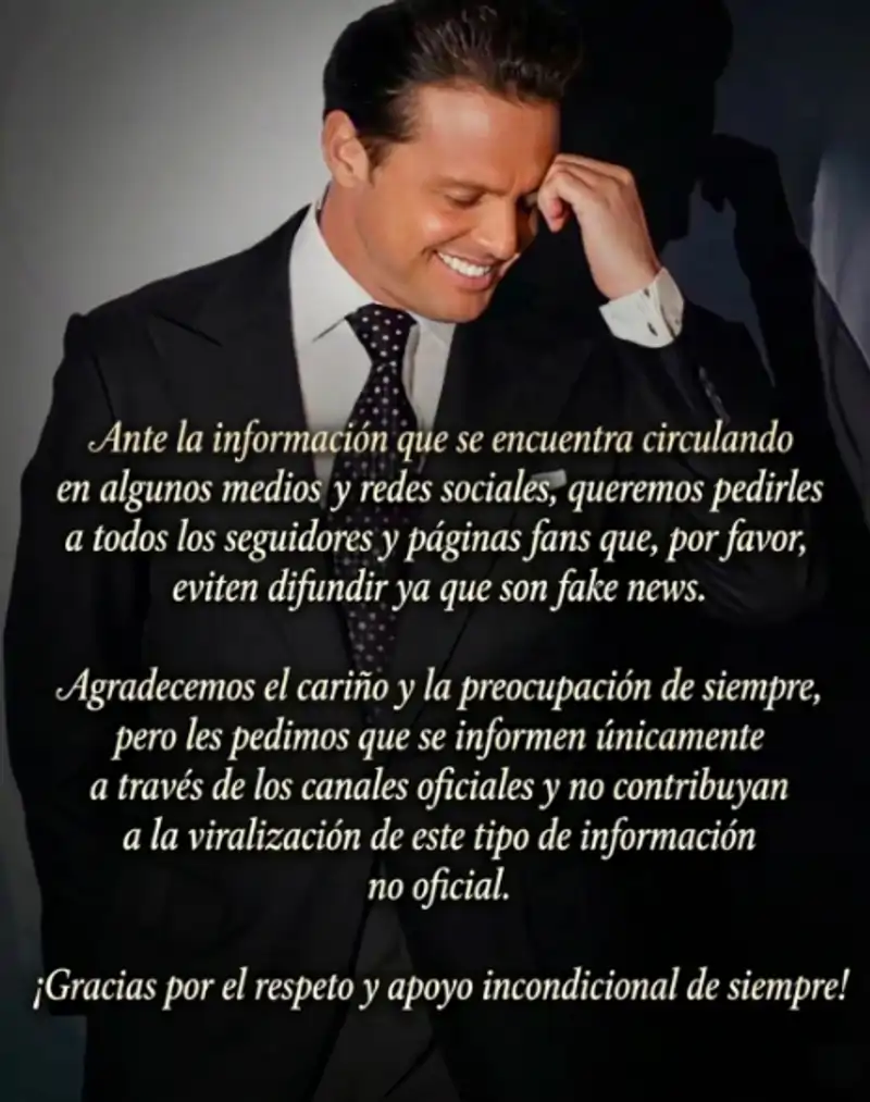 Desmienten la hospitalización de urgencia de Luis Miguel en Nueva York tras el revuelo por su salud