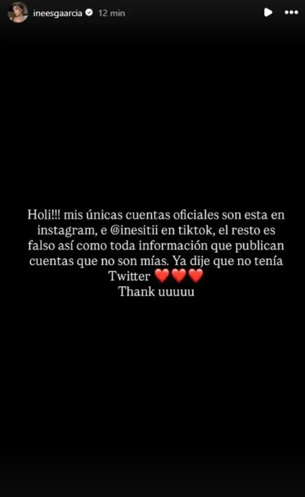 El comunicado de Inés García era falso: lo escribió un suplantador desde una cuenta verificada y ella no tiene perfil en X