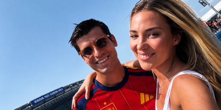 Morata y Alice Campello sellan su reconciliación en Nueva York: así arropan juntos a España en la final del Mundial
