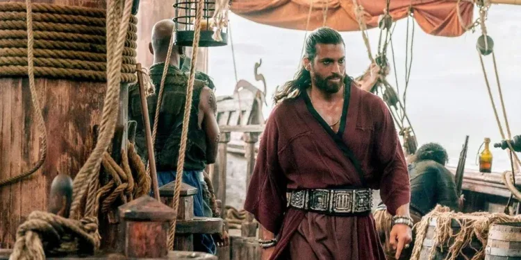 Can Yaman caracterizado como Sandokán en el cartel promocional de la serie que estrena Telecinco