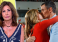 Ana Rosa Quintana ridiculiza en Telecinco el beso de Sánchez y no menciona la foto del PP con Ábalos que en redes tacha…